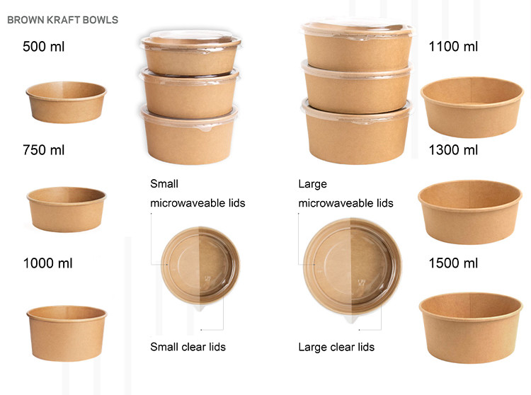 Custom Printed Greaseproof Kraft Paper Takeaway Box