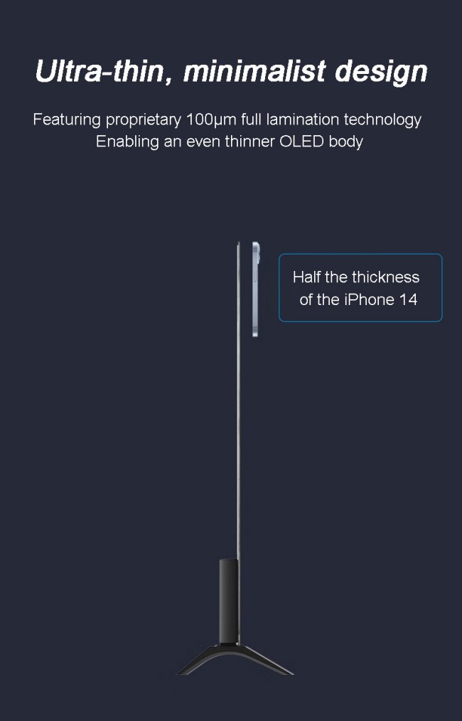 Transparent Digital Signage OLED Screen HD display Touch Ultra Thin Transparent OLED Display with 8 Array Mic