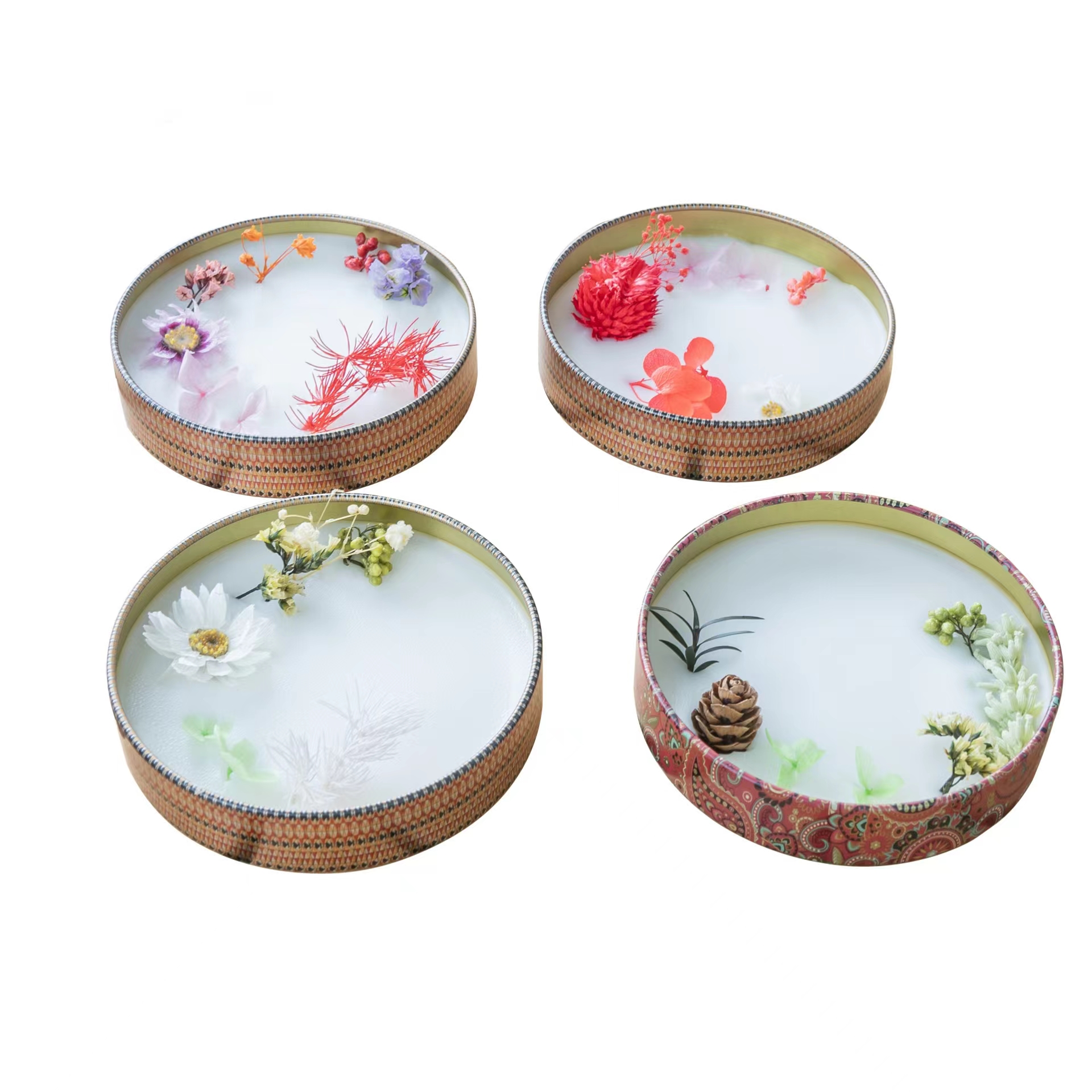 Square Metal Cookie Tin With Lid Empty Christmas Food Containers Moon Cake Food Packing