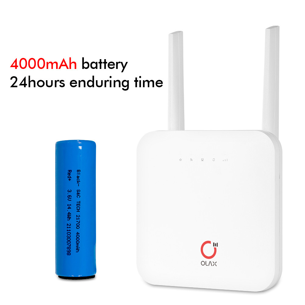 OLAX AX6 Pro 4G Router Unlocked 300Mbps Wireless CPE Router CAT4 Mobile Hotspot SIM Slot 2 Antennas American Version