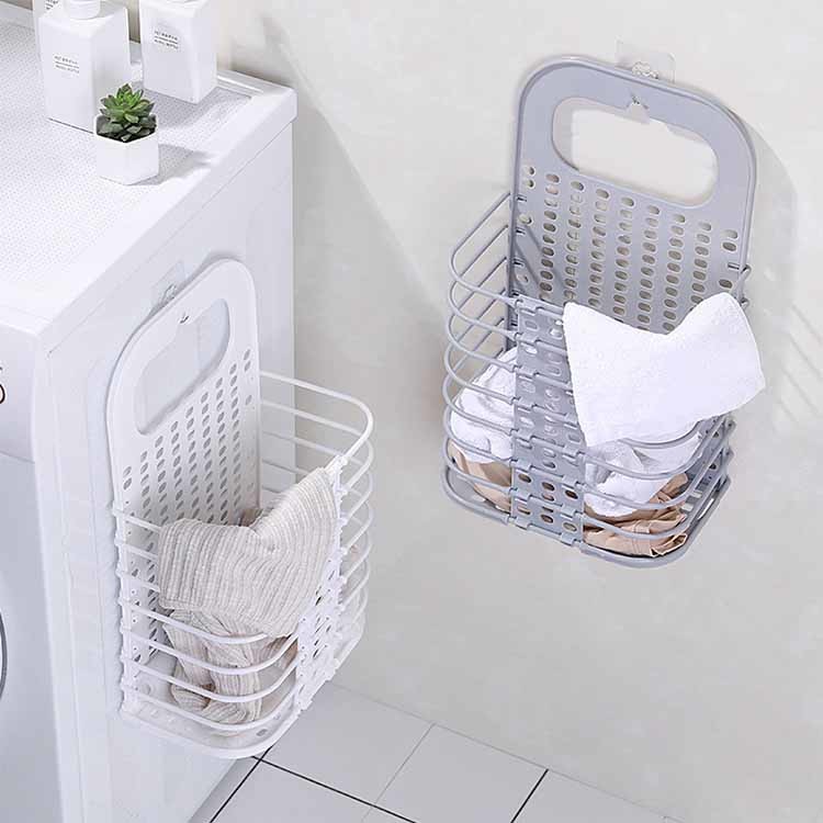 Waterproof Bathroom Collapsible Laundry Hamper Multifunction Wall Mounted Portable