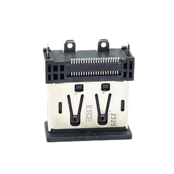 LCP Solder Displayport DP Socket Connector 180 Degrees SMT Au 1u"