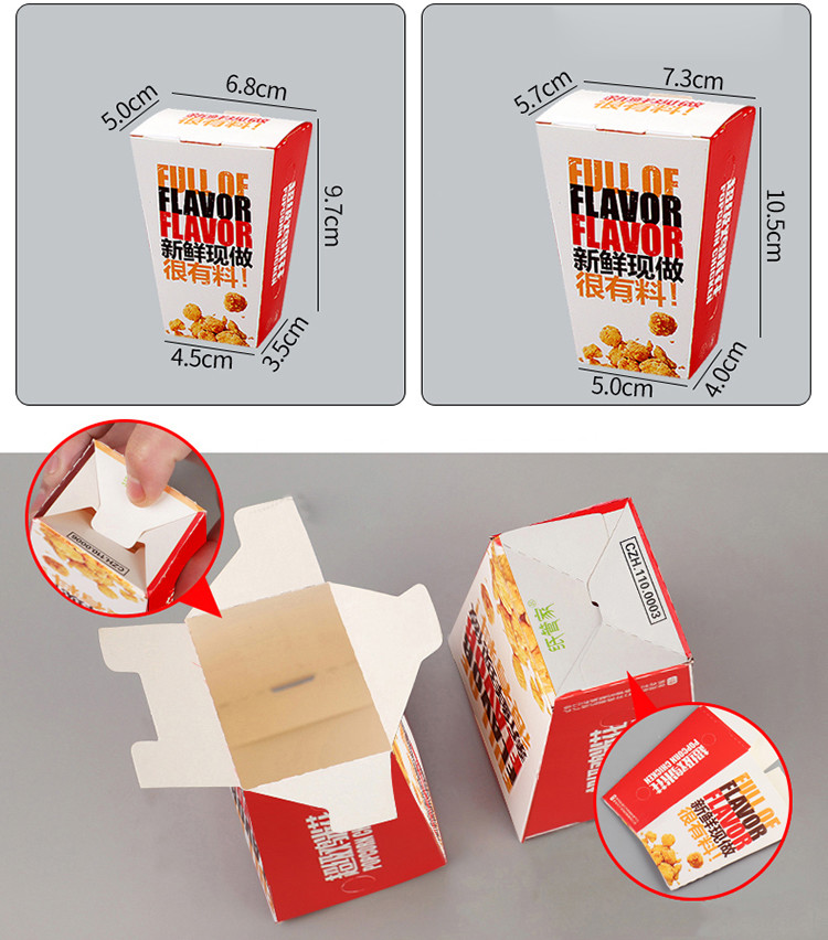 Biodegradable Takeaway Fast Food Paper Box Custom CMYK Color Printing