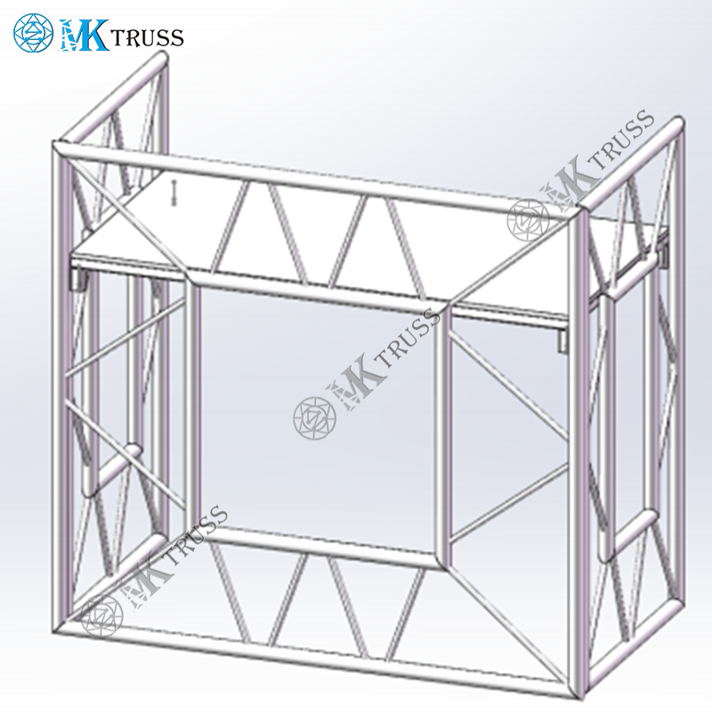Outdoor Design Aluminum Mobile DJ Table with 1250mm Length and Silver Truss Surface