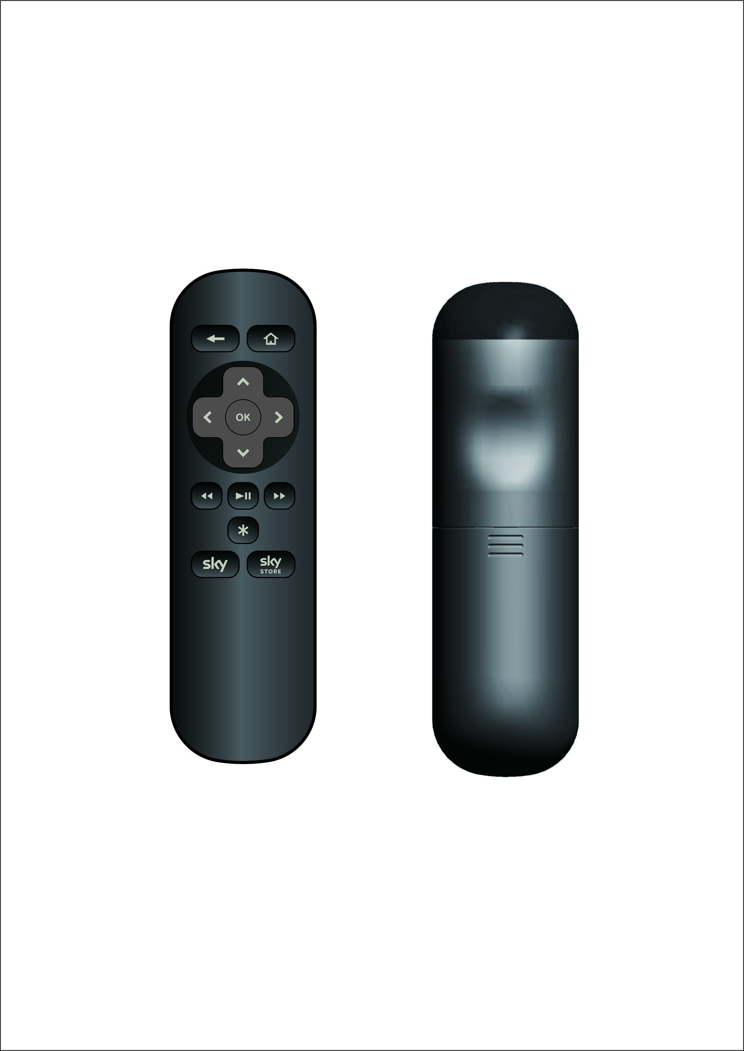 2.4G RF Universal Set Top Box Remote Bluetooh Elegant ID Design