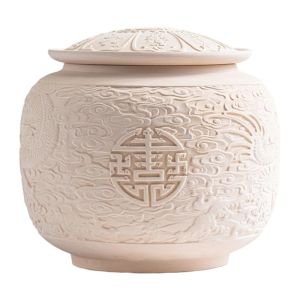 Buy cheap Custom Kaolin Clay Biodegradable Urns Environmentally Friendly With Butterfly from wholesalers