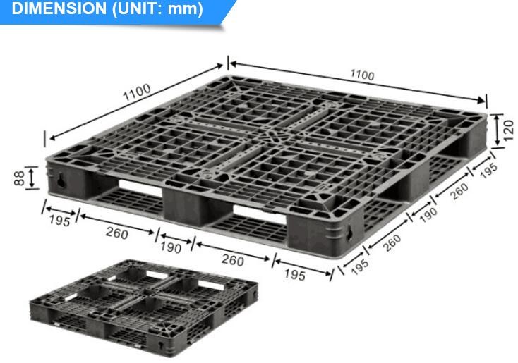 Detachable plastic 4 drum oil spill pallet, 1300*660*150 mm 2 drum spill containment pallet, Nestable 2 drum spill conta