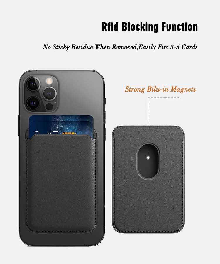 Custom Slim Magsafe Wallet Card Holder For Mobile Phone