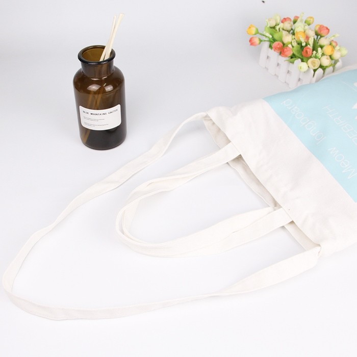 Offset Printing Cotton Shoulder Bags For Women , Ladies Canvas Bag