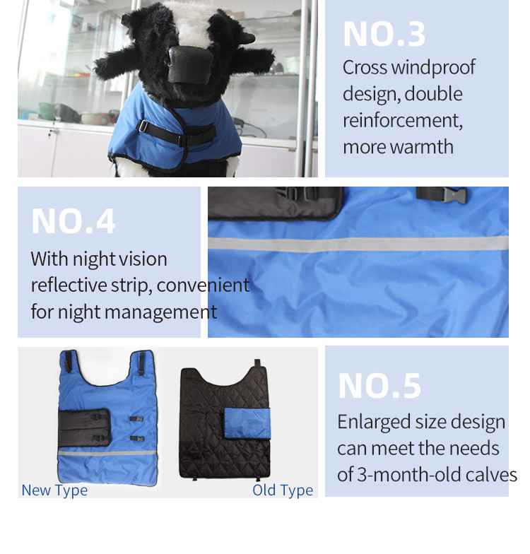 Waterproof Oxford Cloth Calf Coat with Snap Closure for Calve Stay Healthy