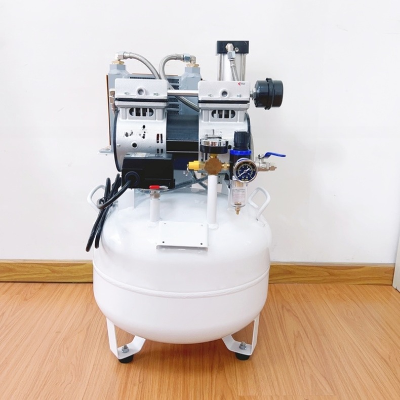 Oil Free Dental Air Compressor With Dryer 32L Silent Vaccum Pump Compressor