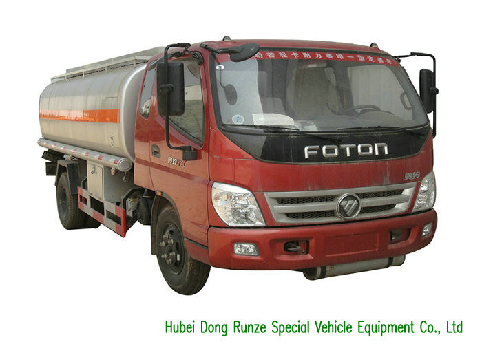 FOTON 7000L Fuel Oil Tanker Truck For Petroleum Oil / Gasoline / Petrol Transport