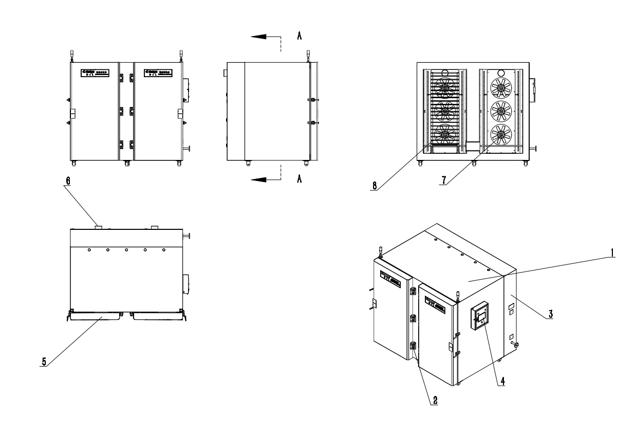 1000kg/Hour 5kw Liquid Nitrogen Blast Freezer Blast Chiller Shock Freezer 15 Cuft