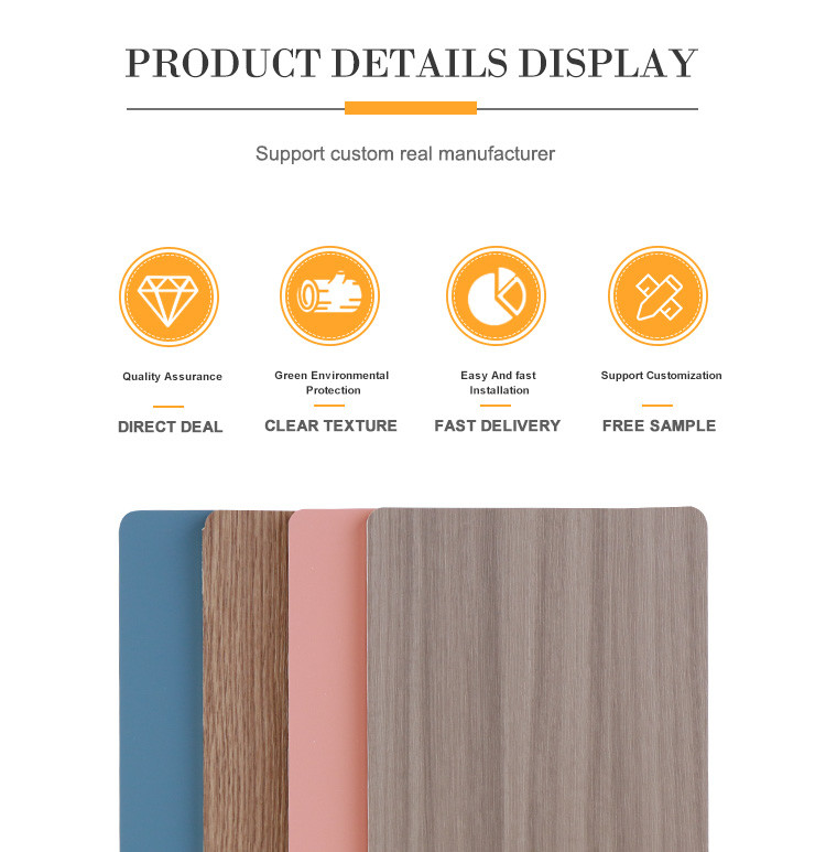 Eco Friendly Fireproof Decorative Wood Grain PVC Bamboo Fiber Wall Paneling