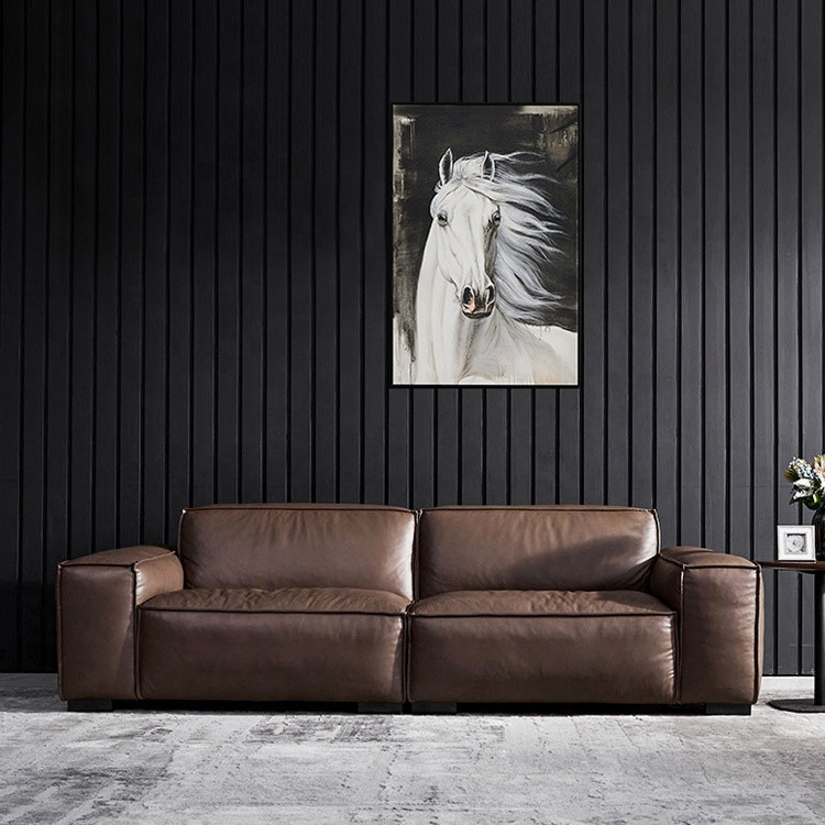 Simple Style Living Room Modern Leather Couch Scientific Waterproof