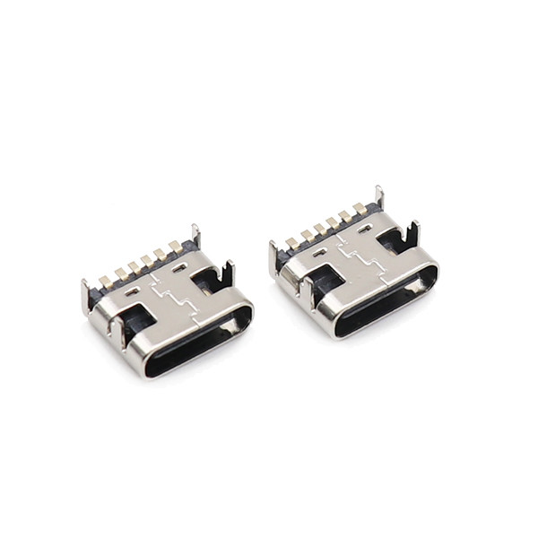Micro USB Type C Connectors 6 Pin SMD 3.1mm Female SMT