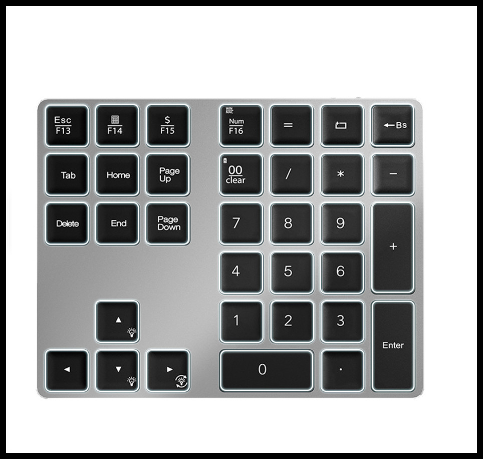 Wireless Bluetooth 3.0 Pin Code Keypad Numeric Keyboard With 7 Backlight