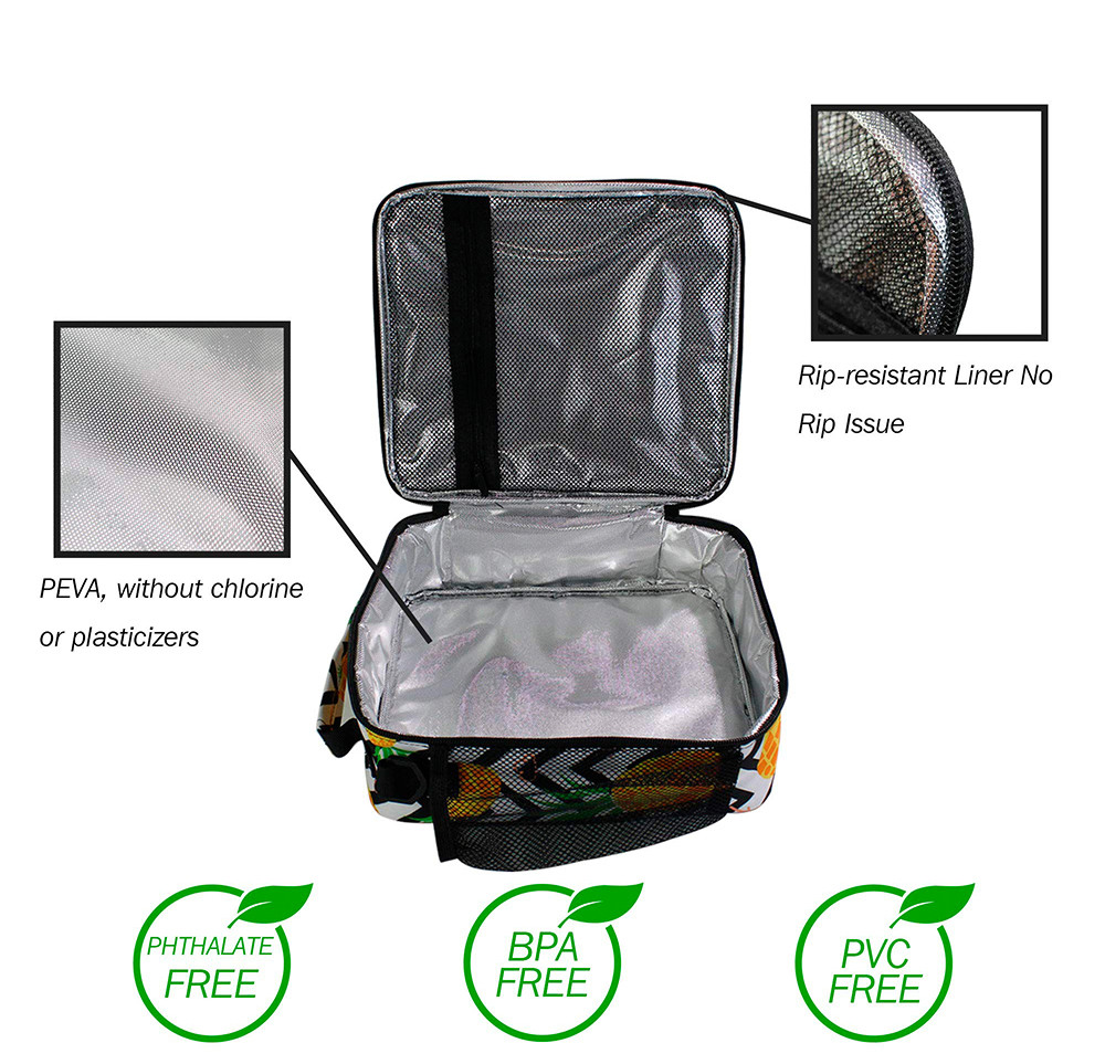 Zippered 3D Dinosaur Insulated Lunch Cooler Bags