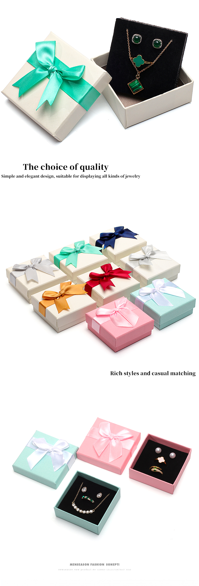 Luxury Custom Logo Small Cardboard Jewelry Storage Wrapping Paper Box Velvet Material