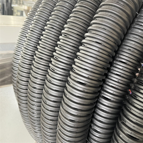 Reliable Spiral Pipe Extrusion Line Perforated Bellows Machine For Drain Pipe