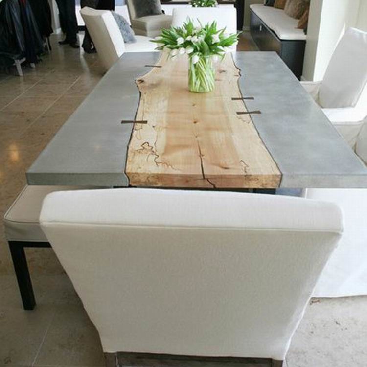 China Foshan City Concrete Patio Side Table for Outdoor Decor Concrete Table Sets Bench