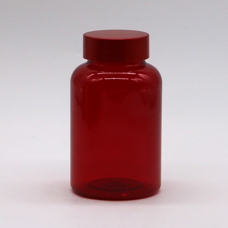 PET Plastic Type 175ML/6OZ Capsule Pill Medicine Bottle with CRC Screw Flip Top Caps