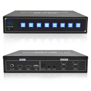 4K Video Wall Controller for Professional Presentations , 2x2 Video Wall HDMI