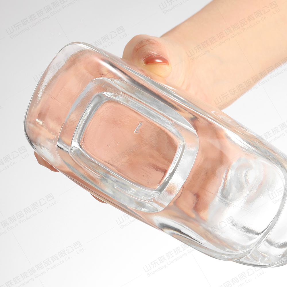 OEM/ODM Accepted Electroplating Clear Glass Bottles for Brandy Whiskey Vodka Liquor