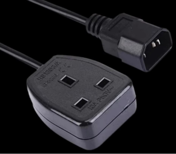 IEC C14 To 1 Way UK Socket Extesion Cord 13 A 250V UK Electric Extension Ac Power Cables