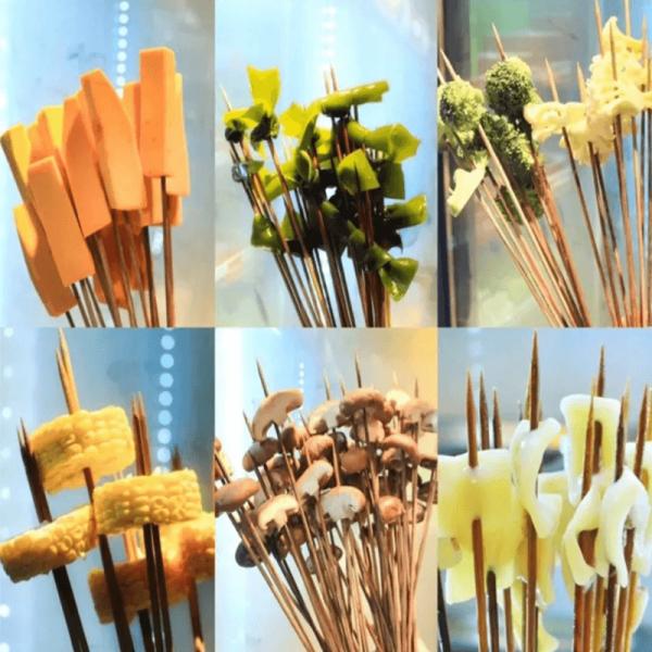 Round BBQ Bamboo Sticks 4.0 Width Bbq Bamboo Skewers Biodegradable