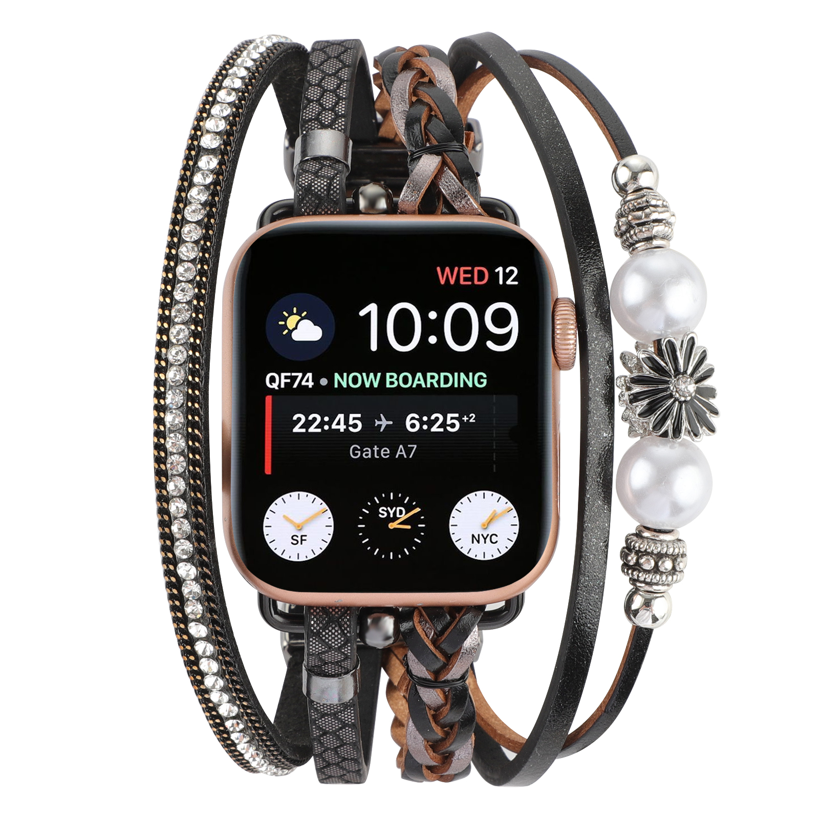 DHL.UPS.FEDEX.EMS Trendy Zou Chrysanthemum Decorative Smart Watch Band