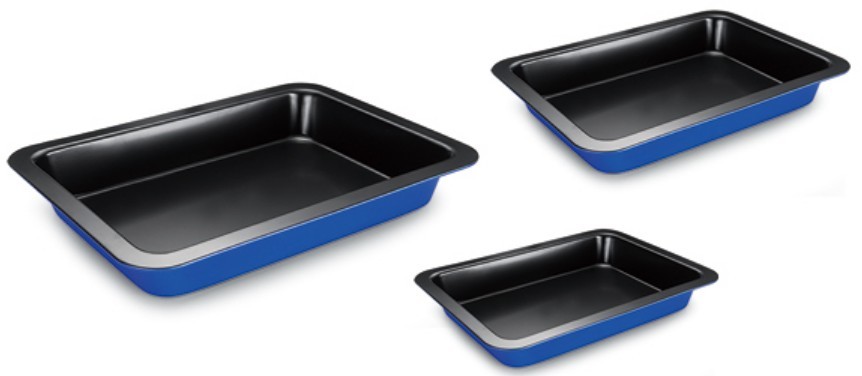 Eco freindly 0.4mm Carbon Steel Non Stick Cake Pan / Square Deep Baking Pan