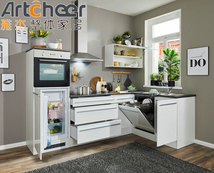 Kitchen Furniture Half Bullnose Countertop Edging Complete Set of Modern Design Cabinets