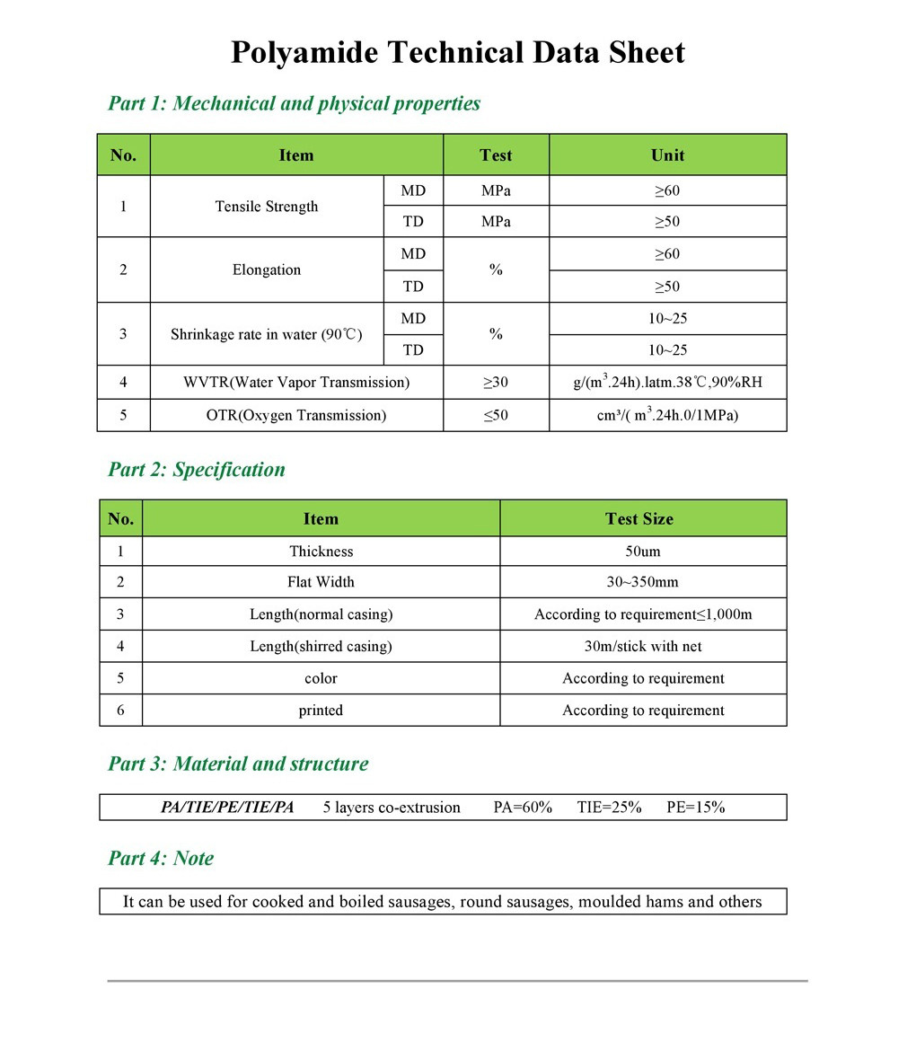 Fast Delivery Flexography Printing Plastic Casings Can Be Boiled Polyamide Casings For Sausage