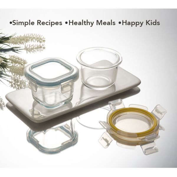 IKOO 120ml 130ml 160ml Glass Baby Food Container Mini Glass Food Container with High Borosilicate Glass