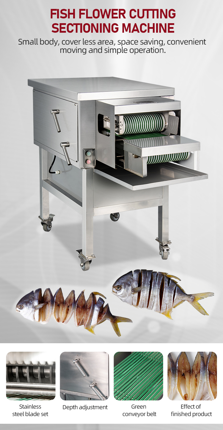 Stable Frozen Fish Cutting Machine Wear Resistant Stainless Steel