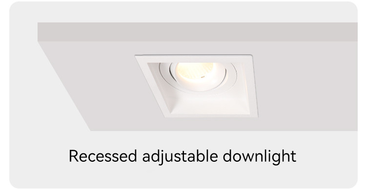 Commercial Adjustable Anti-Glare GU10 Recessed Spotlight Downlight Frame