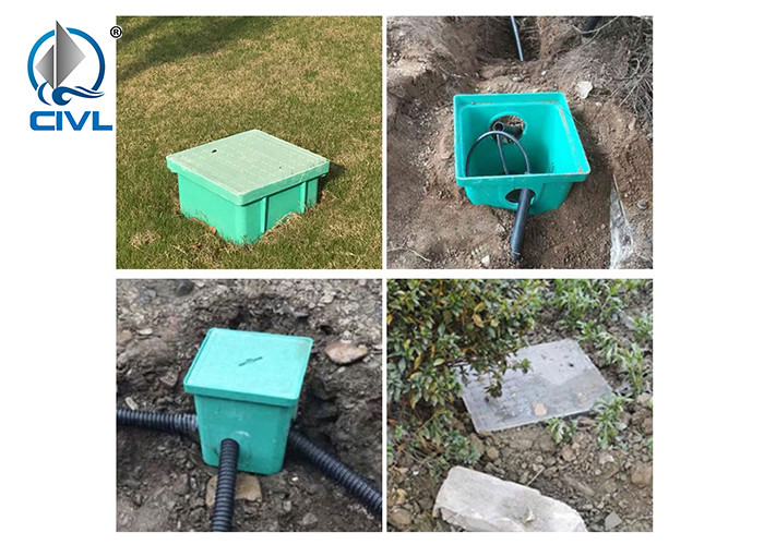 SMC Integrated Hand Hole Well Square Power Street Lamp Cable Well Cover Anti Corrosion