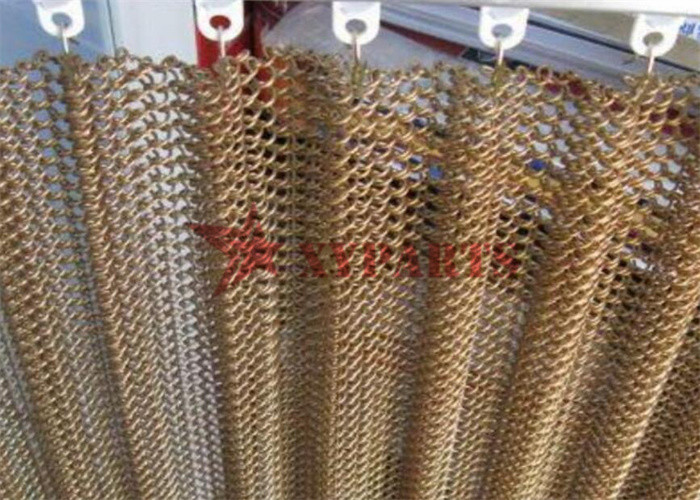 Decorative Flexible 1.2mm Metal Mesh Curtain Various Colors Interior Decoration