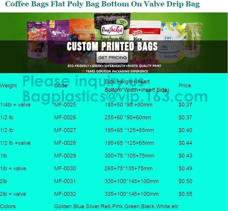 Storing Food,Nuts,Seeds,Beans,Tea Leaves, Coffee,Candy,Snack, Dried Fruits,Bag Pouch with Zip Lock and Transparent Windo