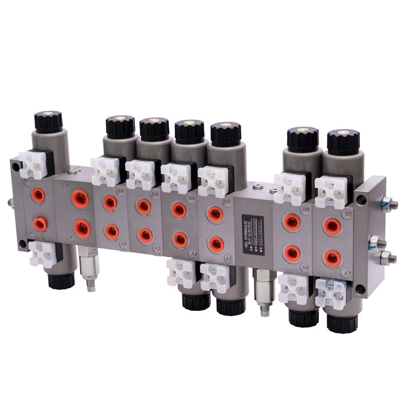 24V 6 Bank Hydraulic Valve Manifolds For Solenoid Valve Steel Block