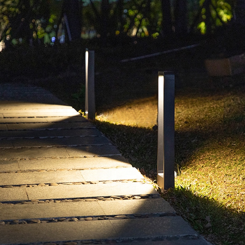 IP54 Sensor Garden Lights Solar Bollard Pathway Lights LED Lawn Lamp