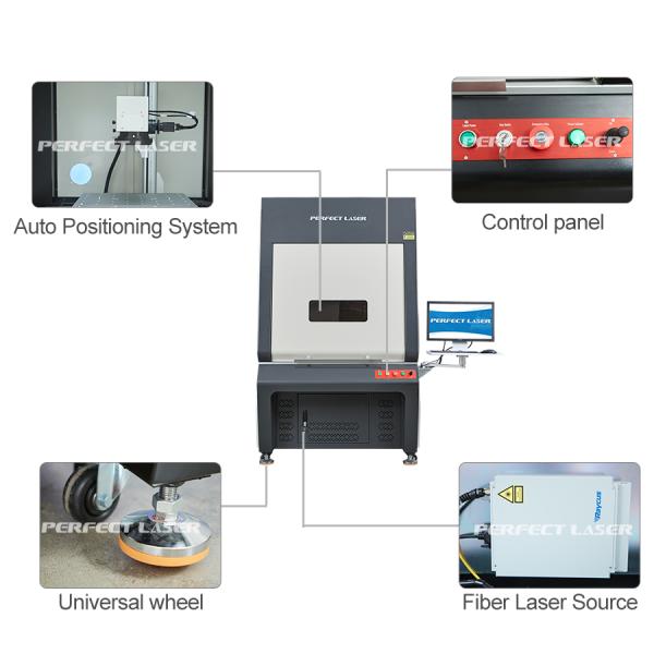 Automatic Positioning Laser Part Marking Machine For Stainless Steel Aluminum Alloy PVC