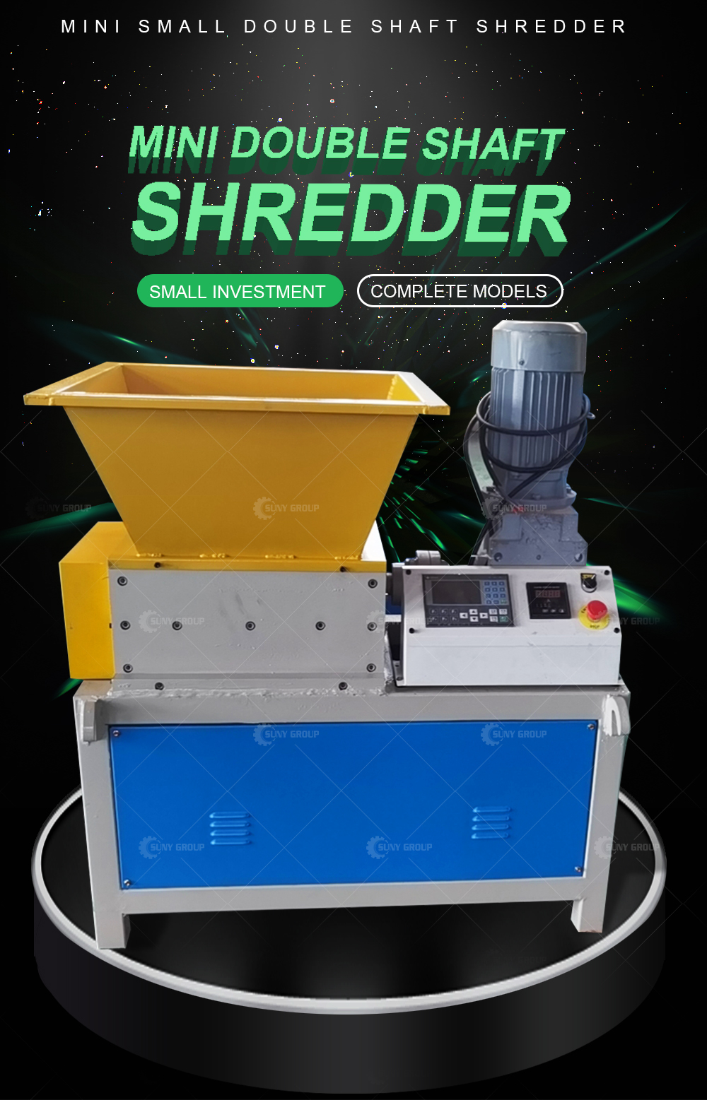 5.5kW Power Coconut Shredder for 's Sustainable Used Tire and Plastic Disposal