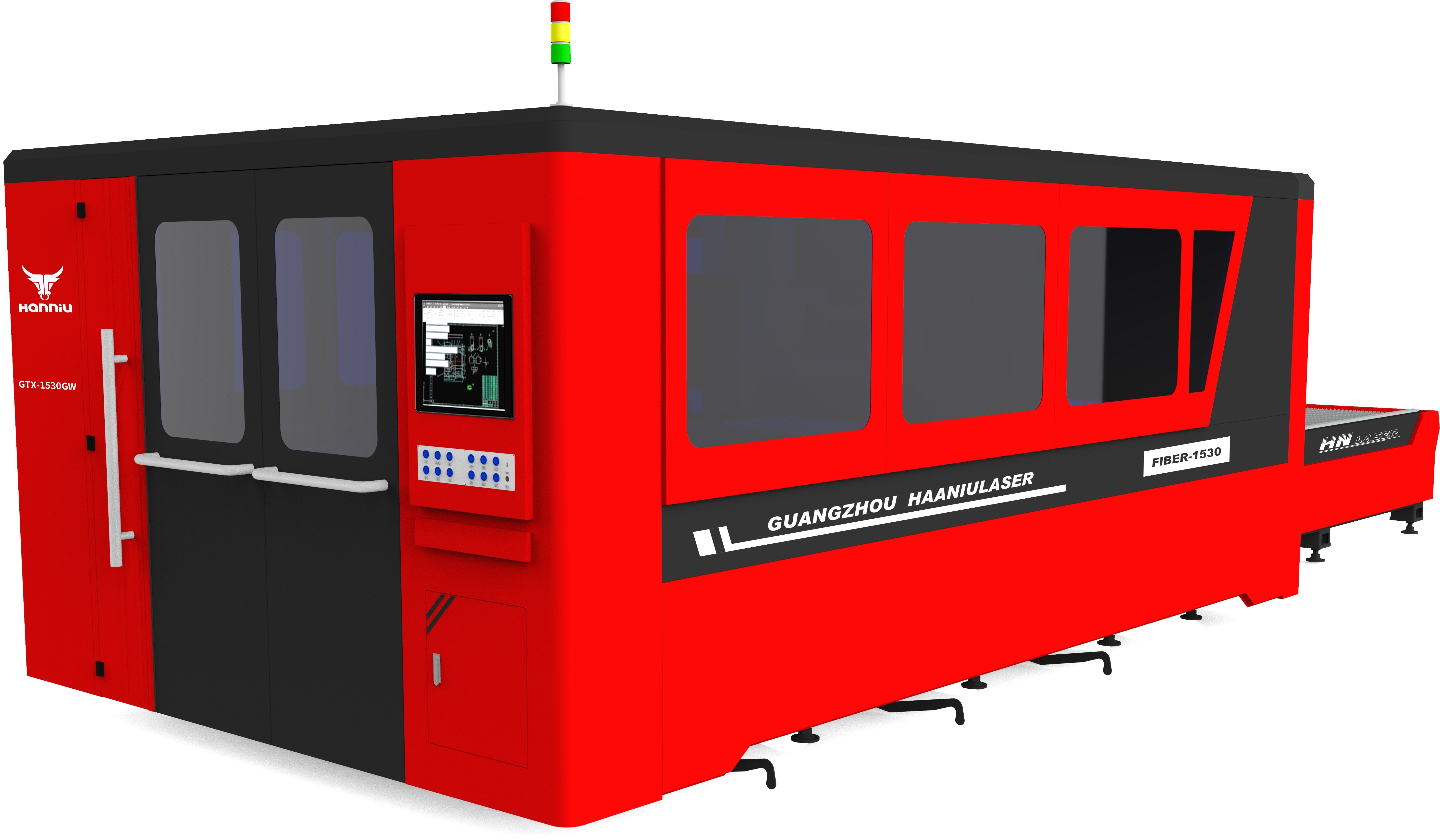 SS CS AL Metal Enclosed Laser Cutting Machine , Precision Laser Cutting Machine 3000W 6000W