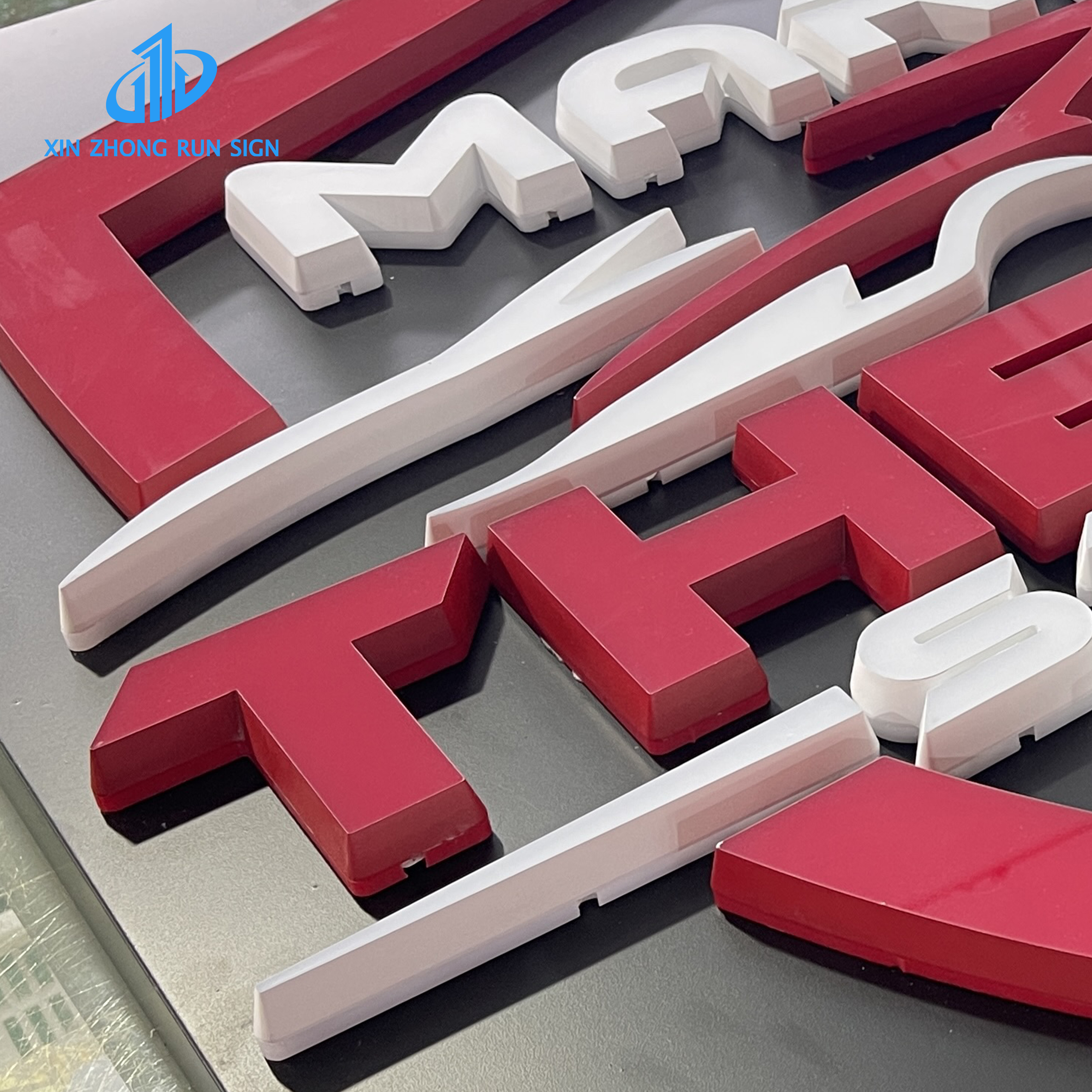 Custom outdoor indoor acrylic letter signs 3D acrylic luminous letter store signs