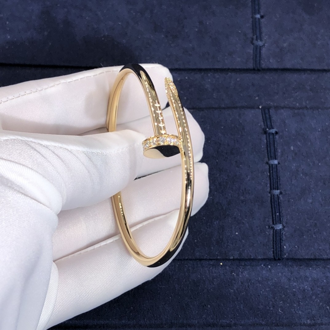 New Fashion Jewelry Bracelet Pure 18k Gold Cartie Juste Un Clou Bracelet With Natural Real Diamonds