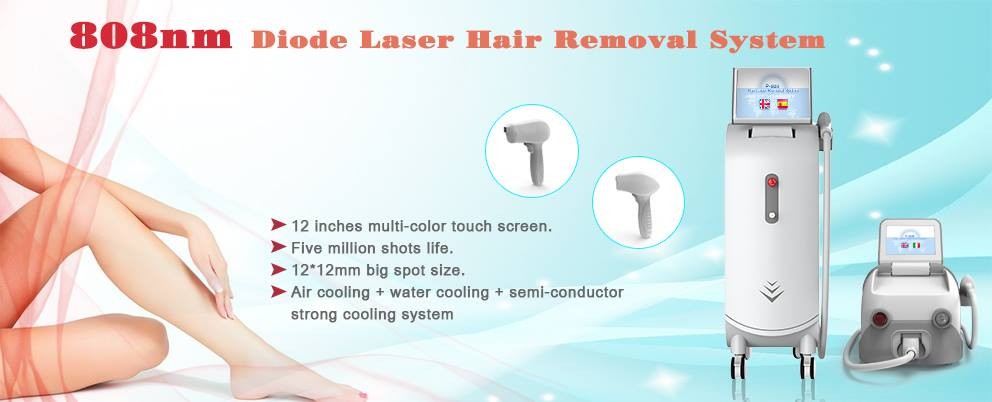 2017 Germany import radiator 808nm diode laser hair removal, permanent hair removal machine