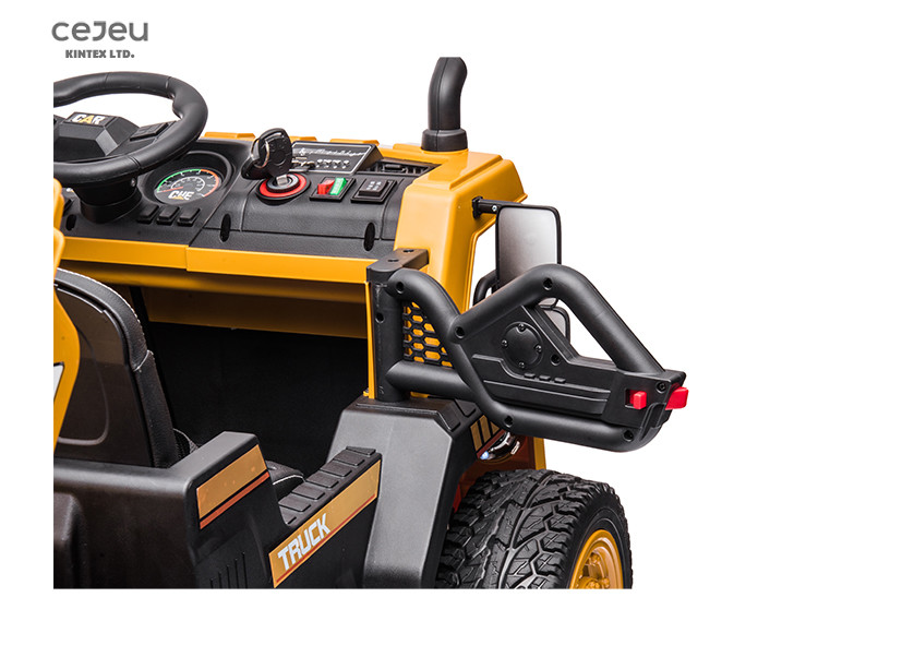 Yellow 2.4G RC Kids Ride On Toy Truck Dump Battery Operated Ride On Trucks 12V10AH