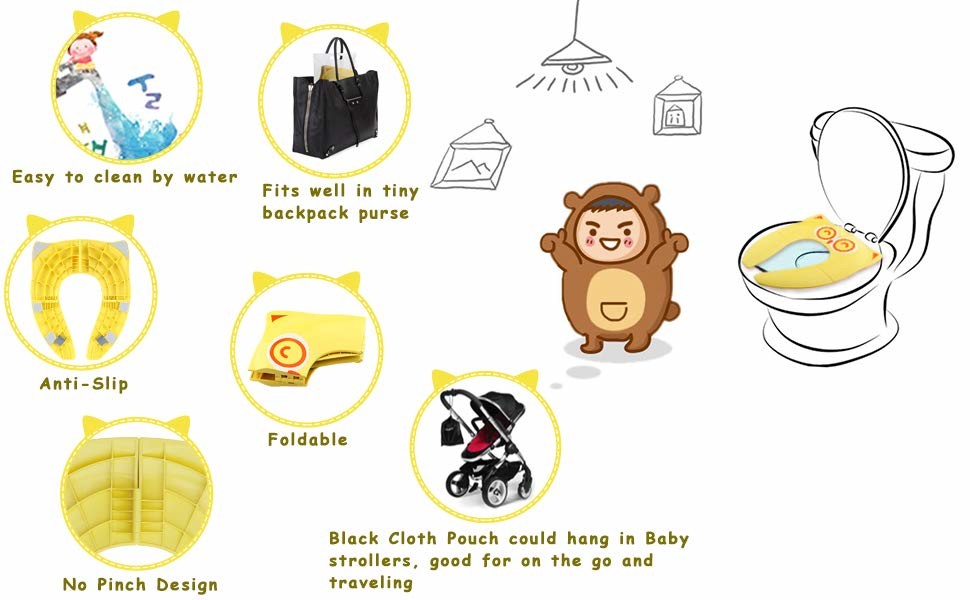 Travel Folding OWL Shape Baby Potty Training Toilet Seat BY18MTYMTZD01